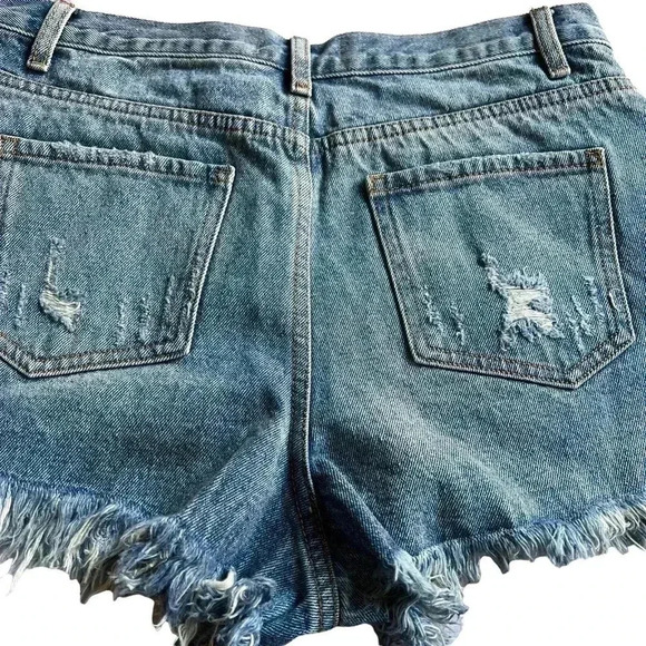 WOMEN’S BLANK PAIGE DENIM COLLECTION•SIZE LARGE•DISTRESSED MEDIUM WASHED• - Picture 4 of 9